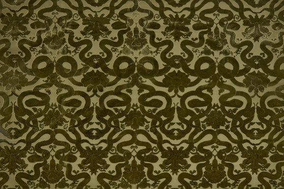 ANACONDA Velvet - Olive Green | Drapery fabrics | House of Hackney