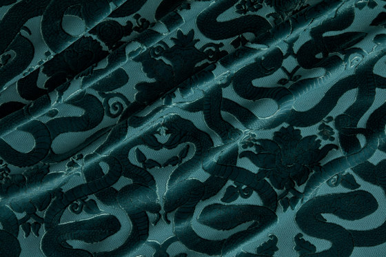 ANACONDA Velvet - Petrol | Tessuti decorative | House of Hackney