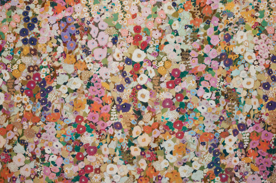 HOLLYHOCKS Cotton Linen - Spring | Tejidos decorativos | House of Hackney