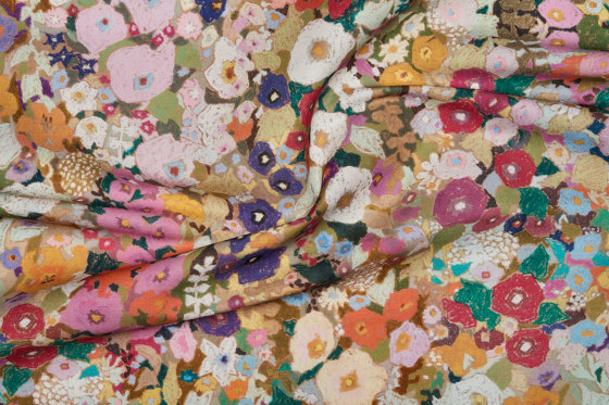 HOLLYHOCKS Cotton Linen - Spring | Tejidos decorativos | House of Hackney