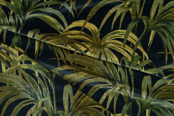 PALMERAL Velvet - Midnight & Green | Tissus de décoration | House of Hackney