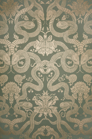 ANACONDA Traditional Wallpaper - Eucalyptus | Wall coverings / wallpapers | House of Hackney