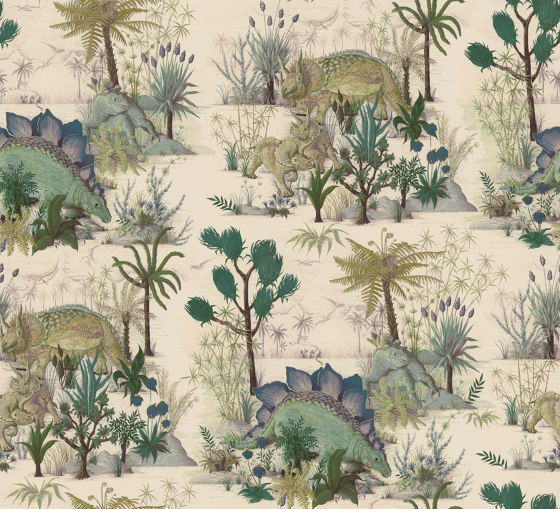DINOSAURIA Wallpaper - Ecru | Revêtements muraux / papiers peint | House of Hackney