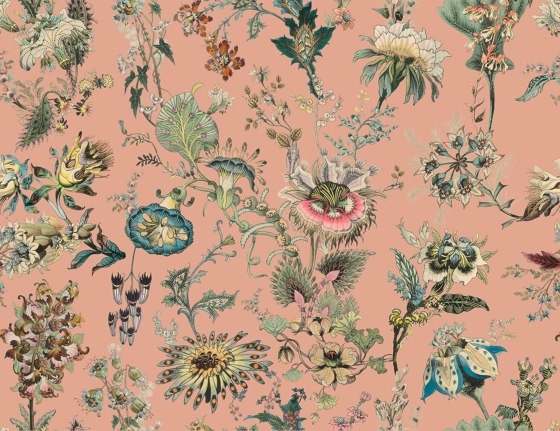 FLORAFANTASIA Wallpaper - Bisque Pink | Carta parati / tappezzeria | House of Hackney