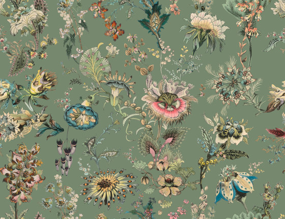 FLORAFANTASIA Wallpaper - Verdigris | Revêtements muraux / papiers peint | House of Hackney