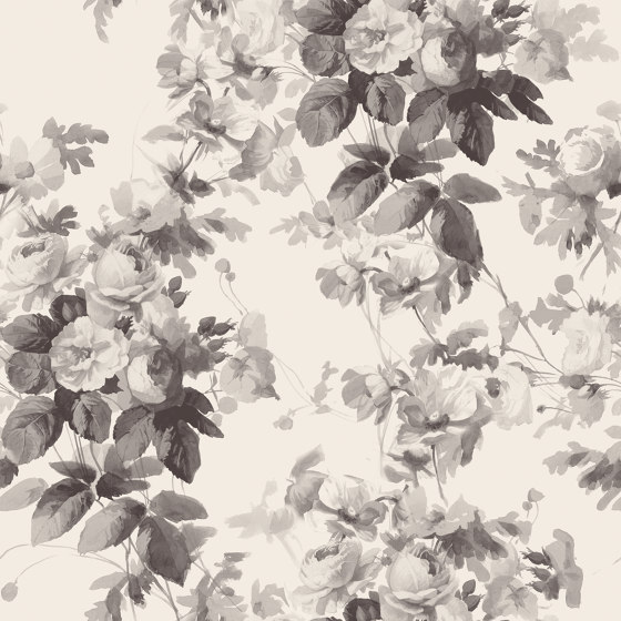 LONDON ROSE Wallpaper Traditional - Smoke Grey | Wandbeläge / Tapeten | House of Hackney