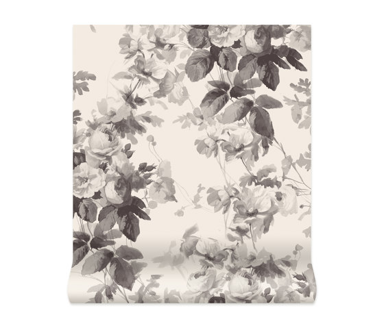 LONDON ROSE Wallpaper Traditional - Smoke Grey | Wall coverings / wallpapers | House of Hackney