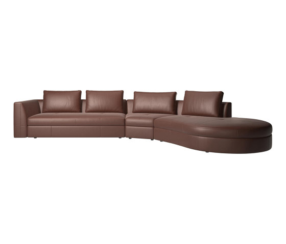 Bergamo sofa with round lounging unit | Sofás | BoConcept
