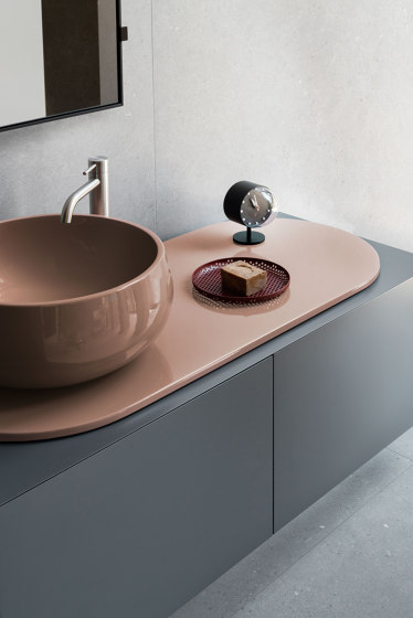Delfo washbasin on cabinet | Waschtische | Ceramica Cielo