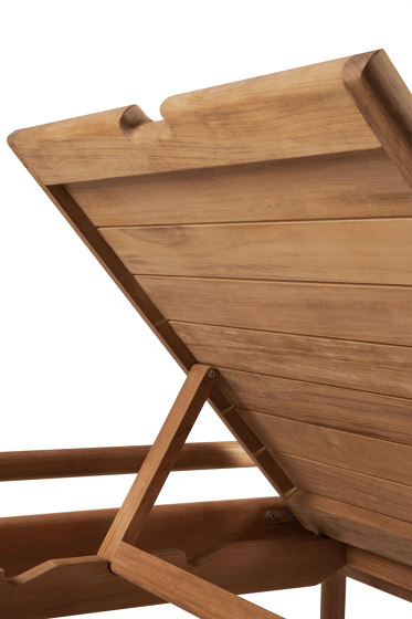 Jack | Teak outdoor adjustable lounger - wooden frame | Tumbonas | Ethnicraft
