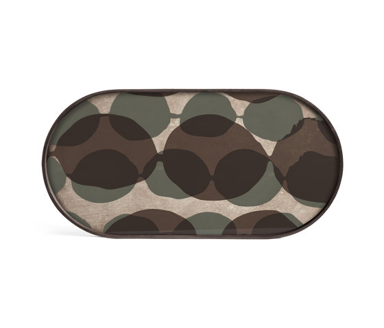 Translucent Silhouettes tray collection | Connected Dots glass tray - oblong - M | Vassoi | Ethnicraft