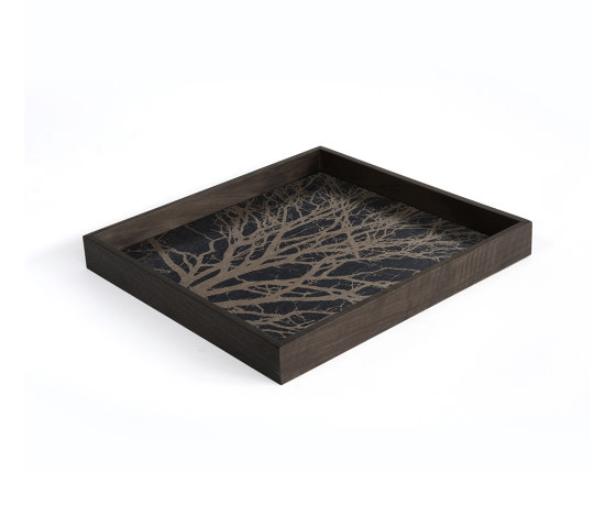 Classic tray collection | Black Tree wooden tray - square - S | Trays | Ethnicraft