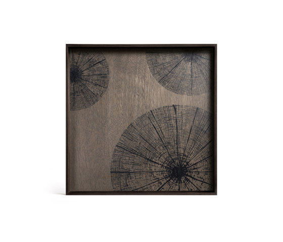 Classic tray collection | Black Slices wooden tray - square - L | Plateaux | Ethnicraft