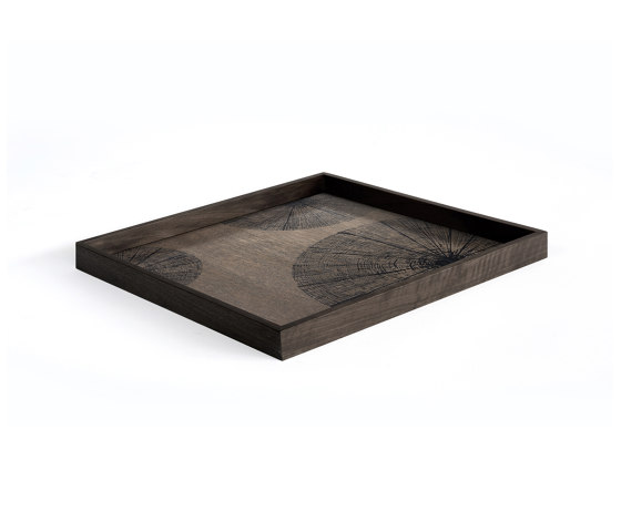 Classic tray collection | Black Slices wooden tray - square - L | Plateaux | Ethnicraft