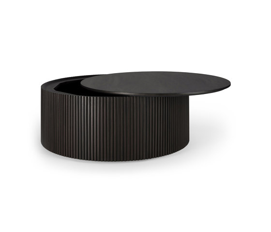 Roller Max | Mahogany dark brown round coffee table - varnished | Couchtische | Ethnicraft