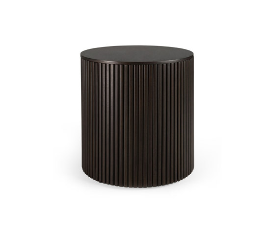 Roller Max | Mahogany dark brown round side table - varnished | Side tables | Ethnicraft