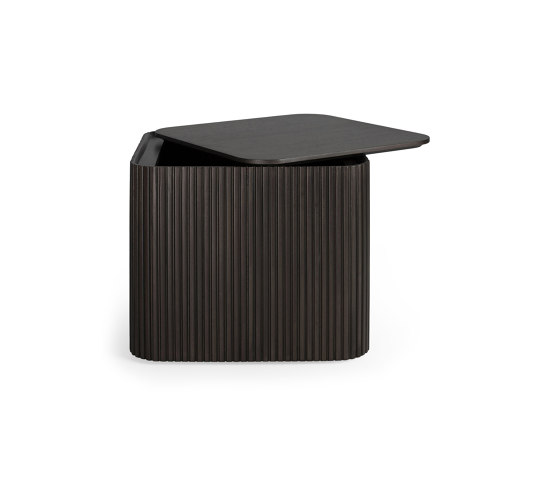 Roller Max | Mahogany dark brown square side table - varnished | Tables d'appoint | Ethnicraft