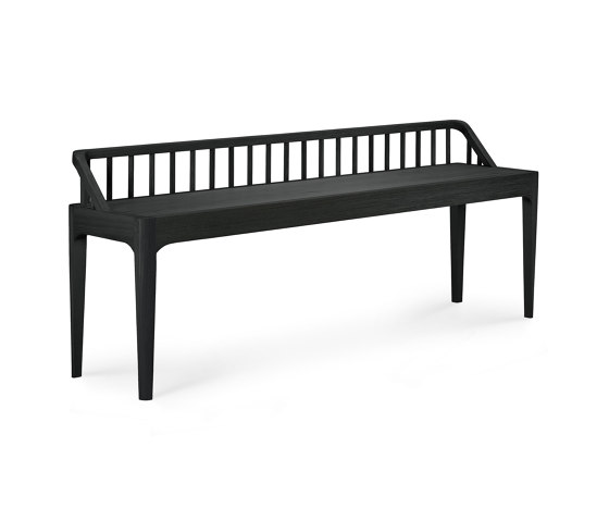 Spindle | Oak black bench - varnished | Benches | Ethnicraft