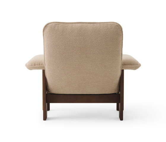 Brasilia Lounge Chair | Dark Stained Oak | MENU Bouclé 02 | Sessel | Audo Copenhagen
