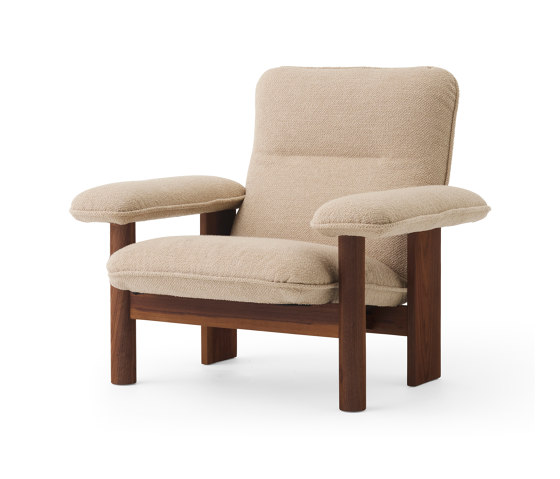 Brasilia Lounge Chair | Walnut | Audo Bouclé 02 | Sessel | Audo Copenhagen