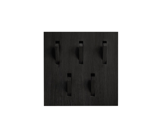 Wall decor | Oak Utilitile hooked - black | Coat racks | Ethnicraft