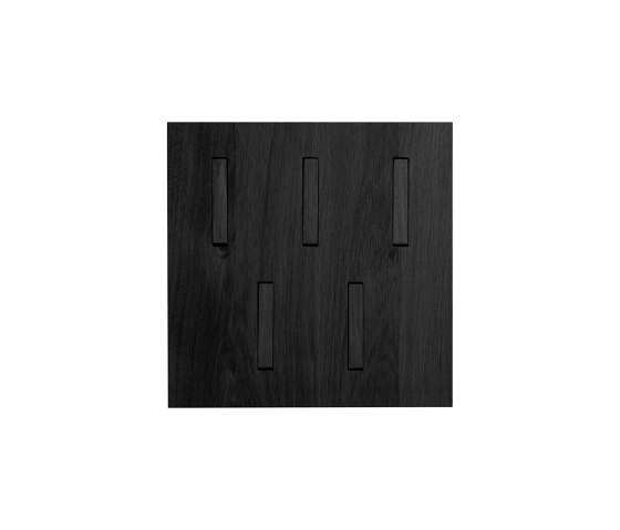 Wall decor | Oak Utilitile hooked - black | Appendiabiti | Ethnicraft