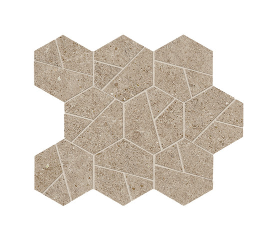 Boost Stone Clay Mosaico Hex 25x28,5 | Carrelage céramique | Atlas Concorde