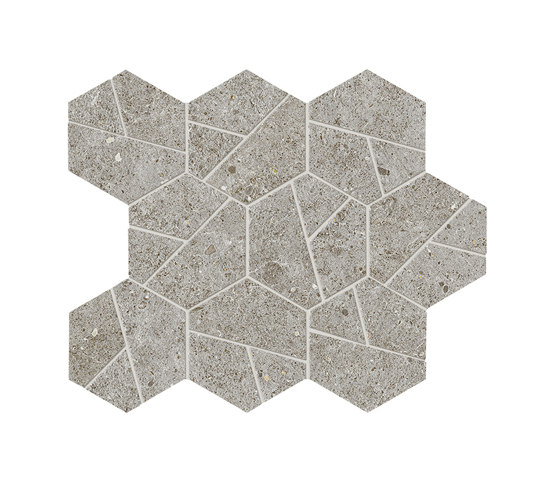 Boost Stone Grey Mosaico Hex 25x28,5 | Carrelage céramique | Atlas Concorde