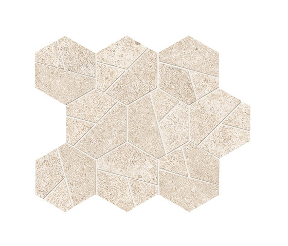 Boost Stone Ivory Mosaico Hex 25x28,5 | Keramik Fliesen | Atlas Concorde