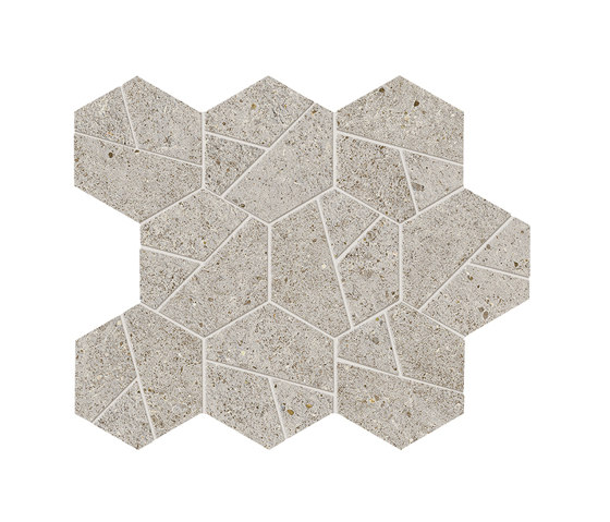 Boost Stone Pearl Mosaico Hex 25x28,5 | Ceramic tiles | Atlas Concorde