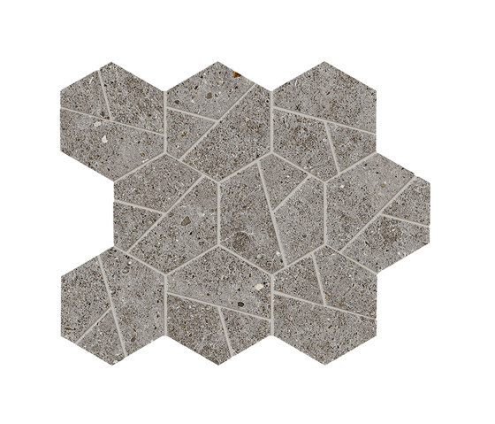 Boost Stone Smoke Mosaico Hex 25x28,5 | Carrelage céramique | Atlas Concorde