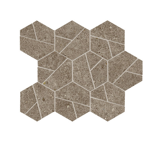 Boost Stone Taupe Mosaico Hex 25x28,5 | Carrelage céramique | Atlas Concorde