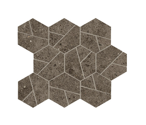 Boost Stone Tobacco Mosaico Hex 25x28,5 | Carrelage céramique | Atlas Concorde