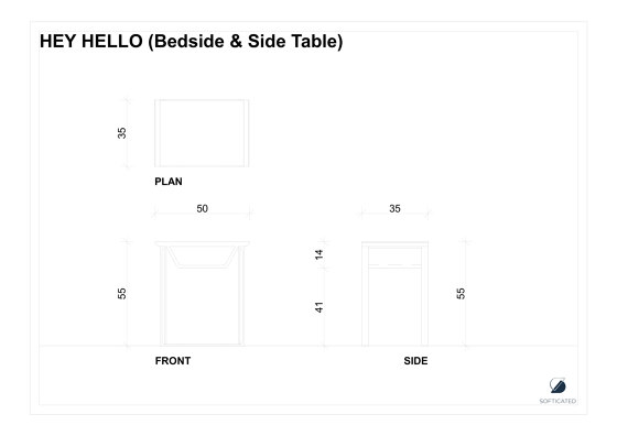 Hey Hello | Bedside & Side table | Side tables | Softicated