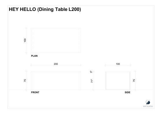 Hey Hello | Table L200 | Tables de repas | Softicated