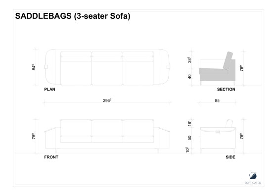 Saddlebags | Sofa 3-seater | Sofas | Softicated
