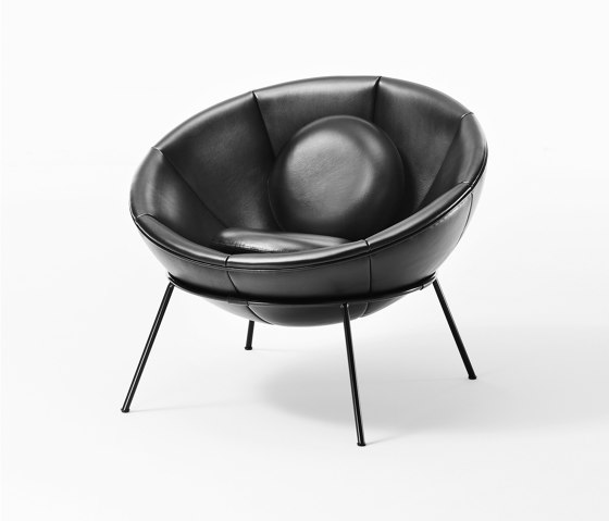 Bardi's Bowl Chair | Black Leather | Fauteuils | Arper