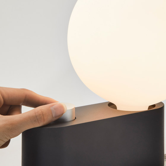 Alumina Table Lamp Charcoal with Sphere IV | Table lights | Tala