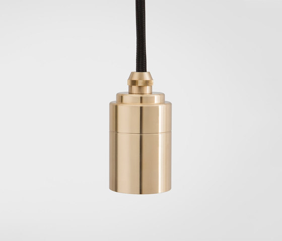 Brass Nine Pendant in Large White & Brass Canopy | Suspended lights | Tala