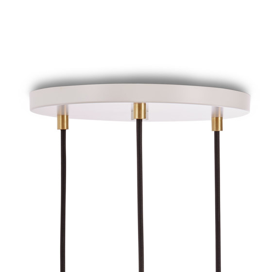 Brass Triple Pendant White Canopy | Lámparas de suspensión | Tala