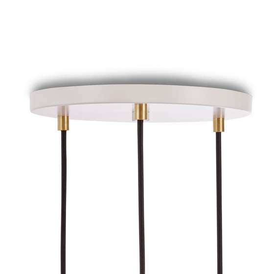 Brass Triple Pendant with White Canopy with Voronoi II | Pendelleuchten | Tala