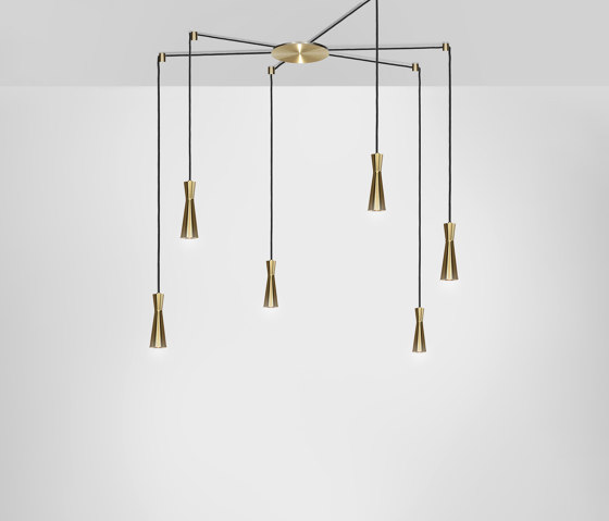 Cone 6 Piece Cluster (Wide) - Lamp | Lampade sospensione | Marc Wood Studio