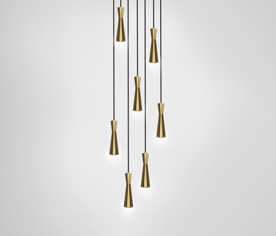 Cone 7 Piece Cluster - Lamp | Lampade sospensione | Marc Wood Studio