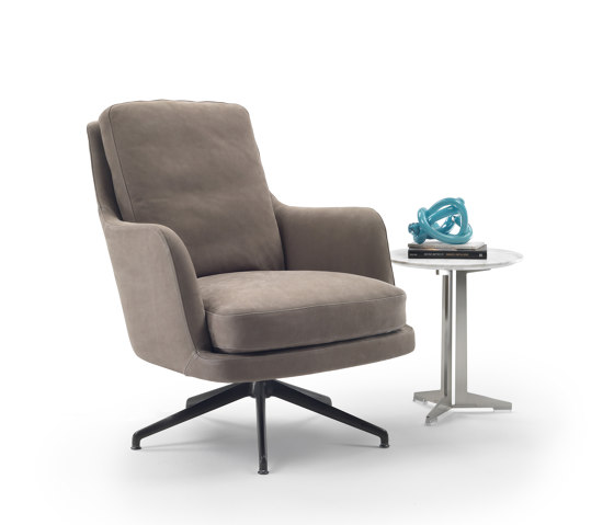 Marley armchair w/swivelling base | Sessel | Flexform