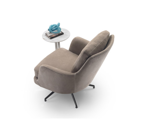 Marley armchair w/swivelling base | Sessel | Flexform
