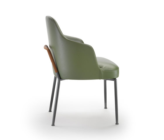 Marley dining armchair metal/wood structure | Chairs | Flexform
