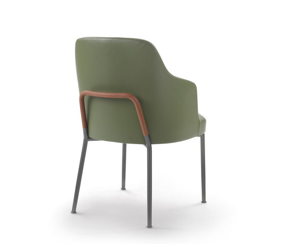 Marley dining armchair metal/wood structure | Chairs | Flexform