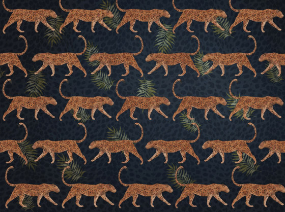Nature | Walking Leopard Blue | Ceramic tiles | Officinarkitettura