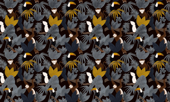 Pattern design | Jungle Naif Black | Baldosas de cerámica | Officinarkitettura