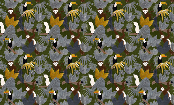 Pattern design | Jungle Naif Green | Piastrelle ceramica | Officinarkitettura